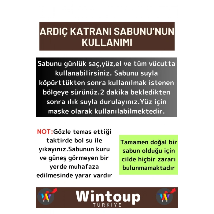 Doğal Ardıç Katranı Sabunu Özel Üretim Tüm Cilt Tipleri İçin Uygun 2 Adet 100gr