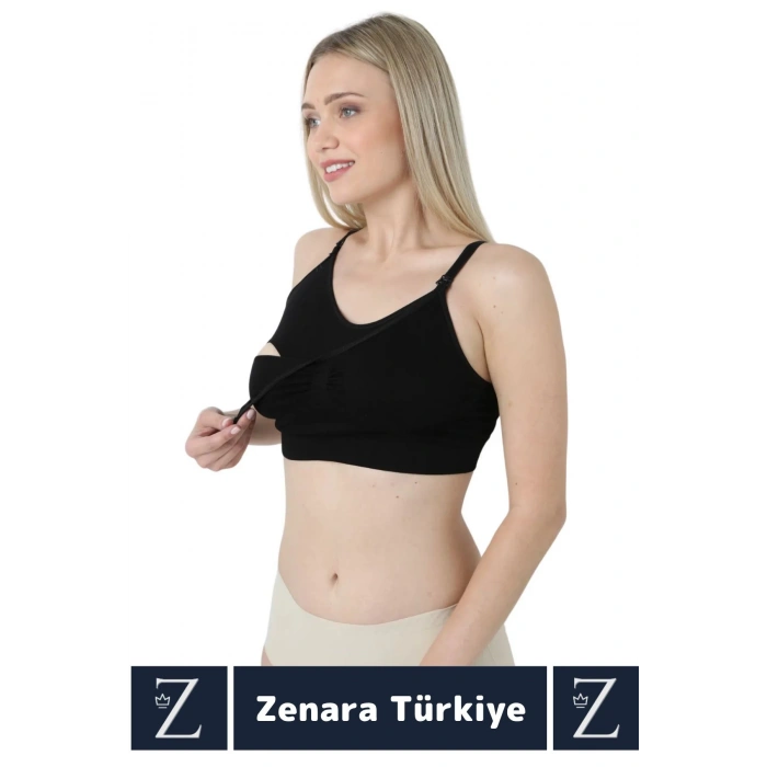 Doğal Görünüm Toparlayıcı Pamuklu Balensiz Dikişsiz Hamile Lohusa Tam Kalıp Konforlu Emzirme Sütyeni