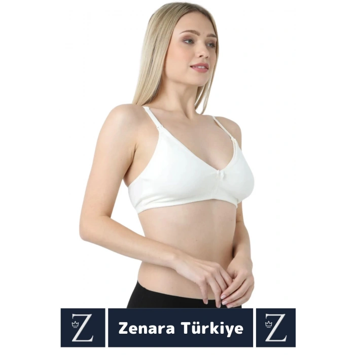 Doğal Görünüm Toparlayıcı Pamuklu Balensiz Dikişsiz Hamile Lohusa Tam Kalıp Konforlu Emzirme Sütyeni