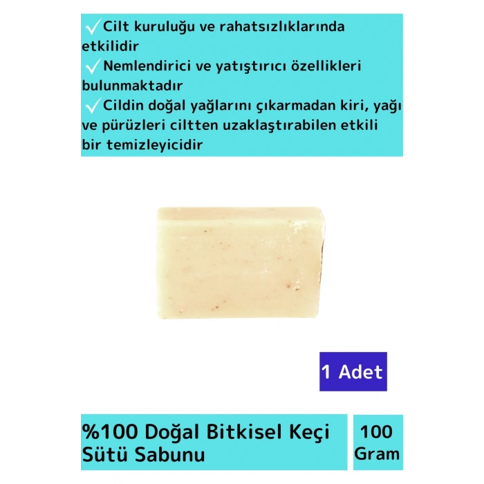 Doğal Keçi Sütü Sabunu Özel Üretim Tüm Cilt Tipleri İçin Uygun 1 Adet 100gr