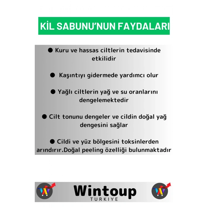Doğal Kil Sabunu Özel Üretim Tüm Cilt Tipleri İçin Uygun 3 Adet 100gr