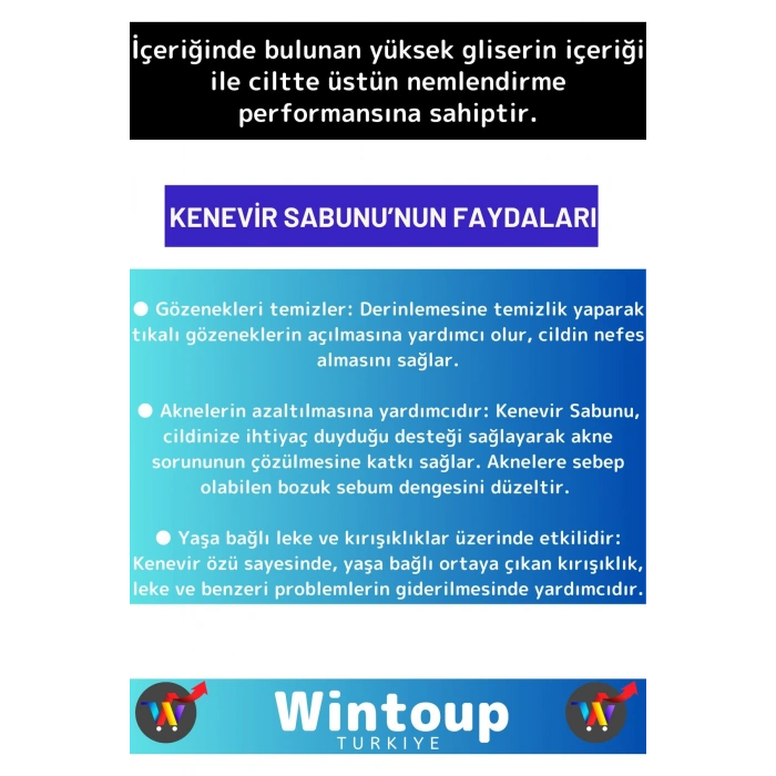 Doğal Kırışıklık Karşıtı Tüm Vücut İçin Uygun Kenevir Sabunu 2 Adet