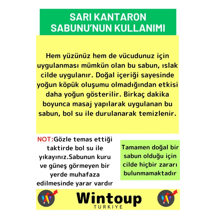 Doğal Sarı Kantaron Sabunu Özel Üretim Tüm Cilt Tipleri İçin Uygun 4 Adet 100gr