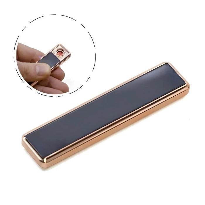 E - 1  USB Şarjlı Elektronik Çakmak - Rose Gold