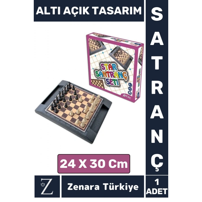 Eğitici Aile Ev Arkadaş Kamp Piknik Zeka Strateji Beceri Geliştirici ALTI AÇIK KUTULU SATRANÇ