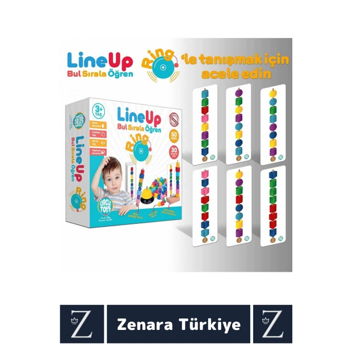 Eğitici Görsel Algı Dikkat Zeka Beceri Geliştiren Eğlenceli Zilli İpe Çubuğa Boncuk Şekil Dizme Oyun