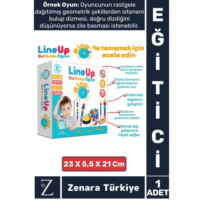 Eğitici Görsel Algı Dikkat Zeka Beceri Geliştiren Eğlenceli Zilli İpe Çubuğa Boncuk Şekil Dizme Oyun