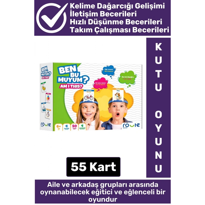 Eğitici Görsel Algı Hafıza Dikkat Bilgi Beceri Gelişimi Çocuk Yetişkin Oyun BEN BU MUYUM ?