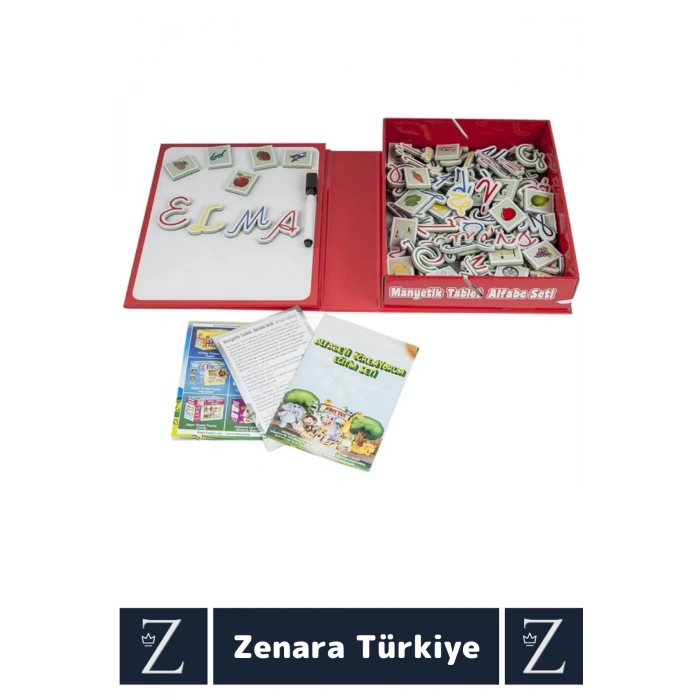 Eğlenceli Alfabe Dil Bilgisi Geliştirici Silinebilir Yazı Kalemli Öğretici MANYETİK TABLET ALFABE