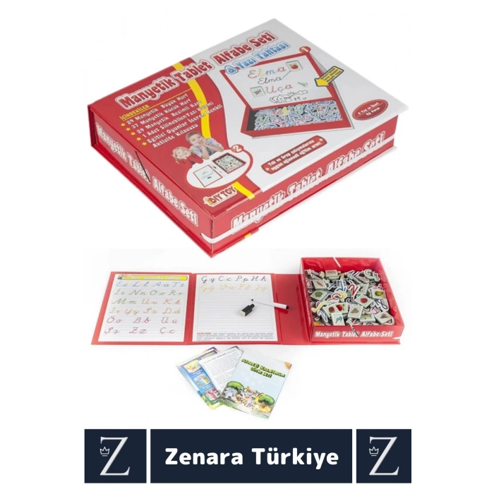 Eğlenceli Alfabe Dil Bilgisi Geliştirici Silinebilir Yazı Kalemli Öğretici MANYETİK TABLET ALFABE