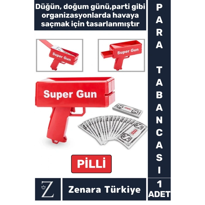 Eğlenceli Düğün Doğum Günü Kutlama Parti Hediye Noel Kupon Kartvizit Para Dolar Saçma Tabancası