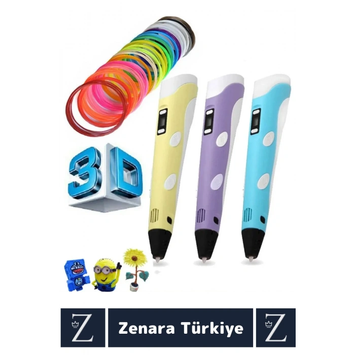 Ergonomik ABS Plastik Bükülebilir 3D Renkli Üç Boyutlu Çocuk Grafik Tablet Yazıcı 3D ÇİZİM KALEMİ