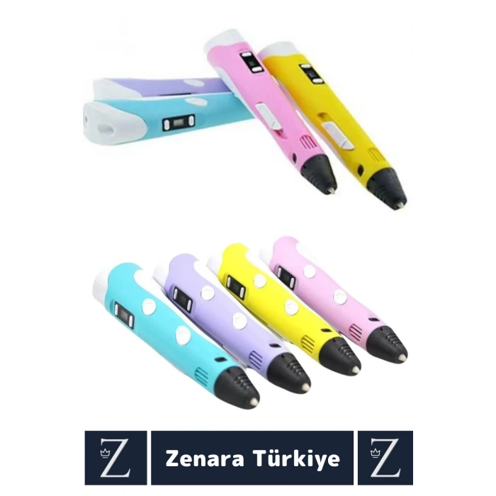 Ergonomik ABS Plastik Bükülebilir 3D Renkli Üç Boyutlu Çocuk Grafik Tablet Yazıcı 3D ÇİZİM KALEMİ