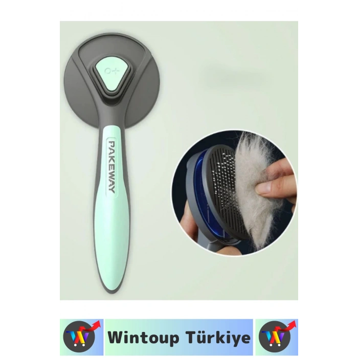 Ergonomik Kaymaz Uzun Kısa Tüy Tüm Irklar İçin Kendini Temizleyen Otomatik Tuşlu KEDİ KÖPEK TARAĞI