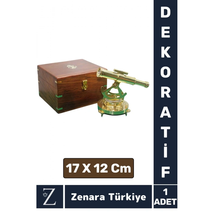 Erkek Arkadaş Sevgili Özel Koleksiyon Denizci Temalı Hediyelik PİRİNÇ Ahşap Kutulu PUSULALI DÜRBÜN