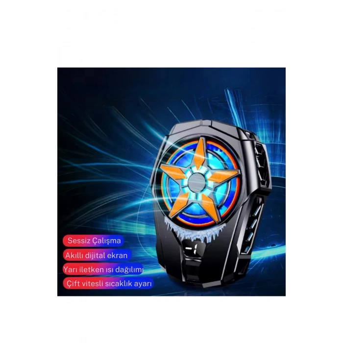 Fanlı Telefon Soğutucu RGB Işıklı Poco X6 Pro Uyumlu