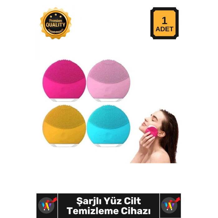 #YüzTemizleyici Silikon Masaj Etkili Cilt Bakımı Gözenek Sıkılaştırıcı Şarjlı Yüz Temizleme Cihazı
