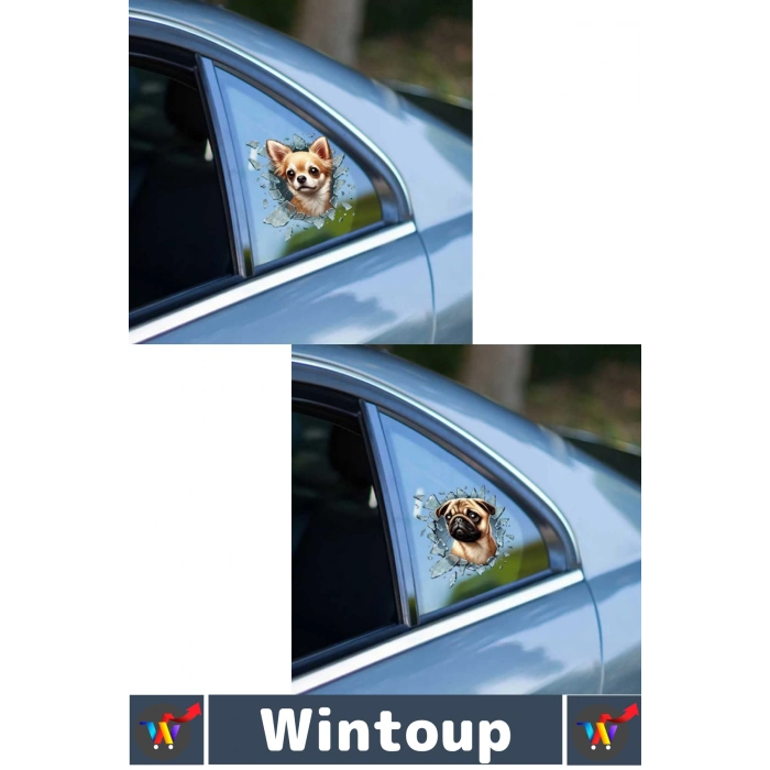 Fulcar Köpek Tasarımlı Araç Stickerı