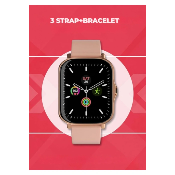 G9 Mini 41 Mm Amoled Ekran Akıllı Saat 3 Strap+Bracelet IPhone14/Pro/Promax Uyumlu