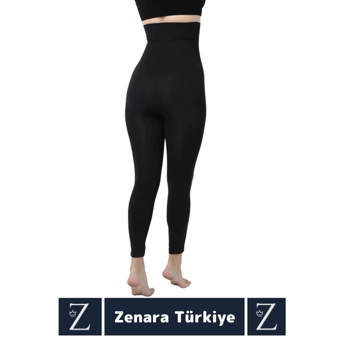 Gündelik Doğal Görünüm 2 Beden İncelten Vücut Toparlayan LAZER KESİM Yüksek Bel Ağraflı Korseli TAYT