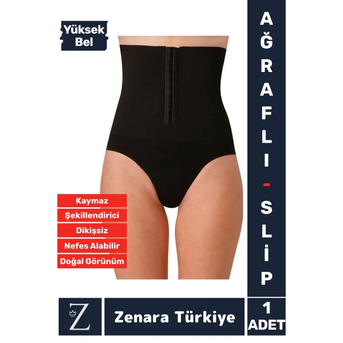 Gündelik Doğal Görünüm Vücut Beden Küçülten Toparlayan Yüksek Bel Ağraflı Slip Korseli TAYT