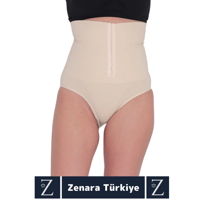 Gündelik Doğal Görünüm Vücut Beden Küçülten Toparlayan Yüksek Bel Ağraflı Slip Korseli TAYT