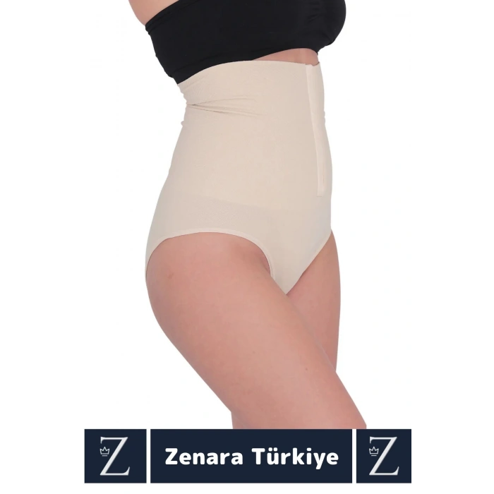 Gündelik Doğal Görünüm Vücut Beden Küçülten Toparlayan Yüksek Bel Ağraflı Slip Korseli TAYT