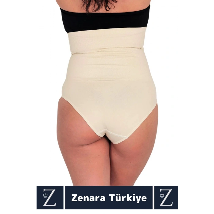 Gündelik Doğal Görünüm Vücut Beden Küçülten Toparlayan Yüksek Bel Ağraflı Slip Korseli TAYT