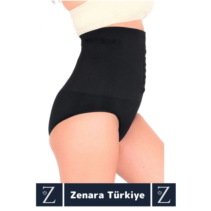 Gündelik Doğal Görünüm Vücut Beden Küçülten Toparlayan Yüksek Bel Ağraflı Slip Korseli TAYT