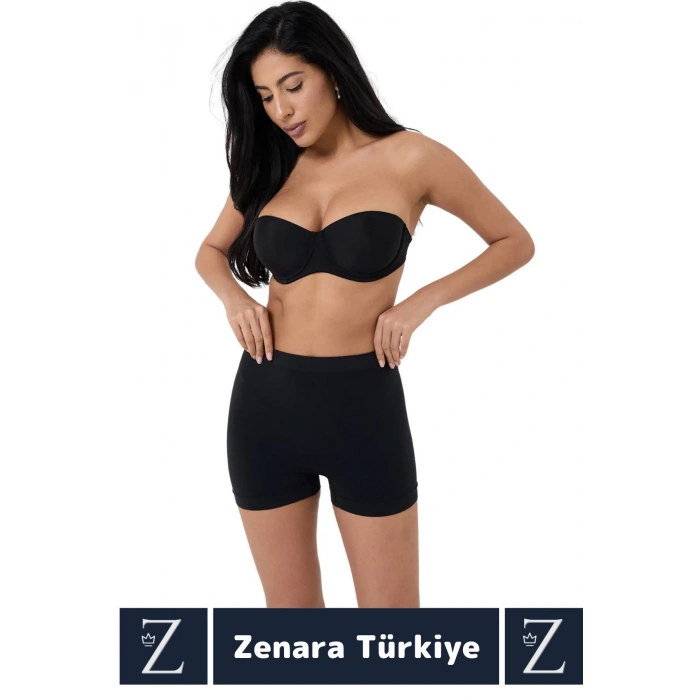 Gündelik İz Göstermez Vücut Sıkılaştıran İncelten Toparlayan Dikişsiz Yüksek Bel Boxer Şort Korse