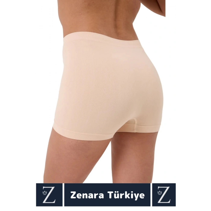 Gündelik İz Göstermez Vücut Sıkılaştıran İncelten Toparlayan Dikişsiz Yüksek Bel Boxer Şort Korse