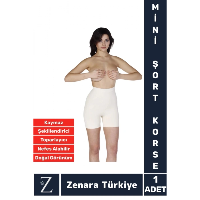 Gündelik İz İç Göstermez Kaymaz Vücut Şekillendiren Sıkılaştıran Toparlayan Mini Şort Korse