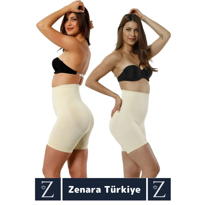 Gündelik İz İç Göstermez Kaymaz Vücut Şekillendiren Sıkılaştıran Toparlayan Mini Şort Korse