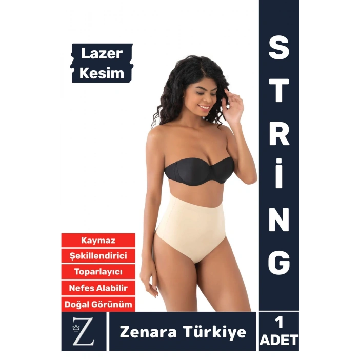 Gündelik İz İç Göstermez Kaymaz Vücut Sıkılaştıran İncelten Toparlayan LAZER KESİM String Korse