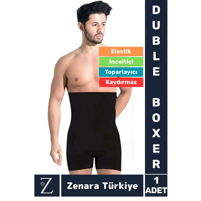 Gündelik Kaymaz Göbek Kalça Toparlayan Sıkılaştıran Bel Düzleştiren İncelten Erkek Duble Boxer Korse