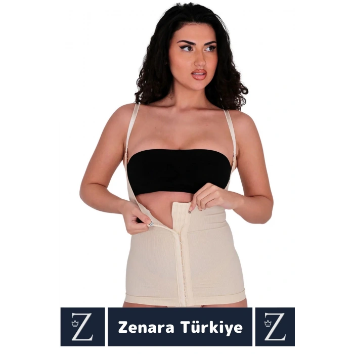Günldelik Vücut Şekillendiren Beden Küçülten Toparlayan Gögüs Altı Askılı Ağraflı Bel Korse