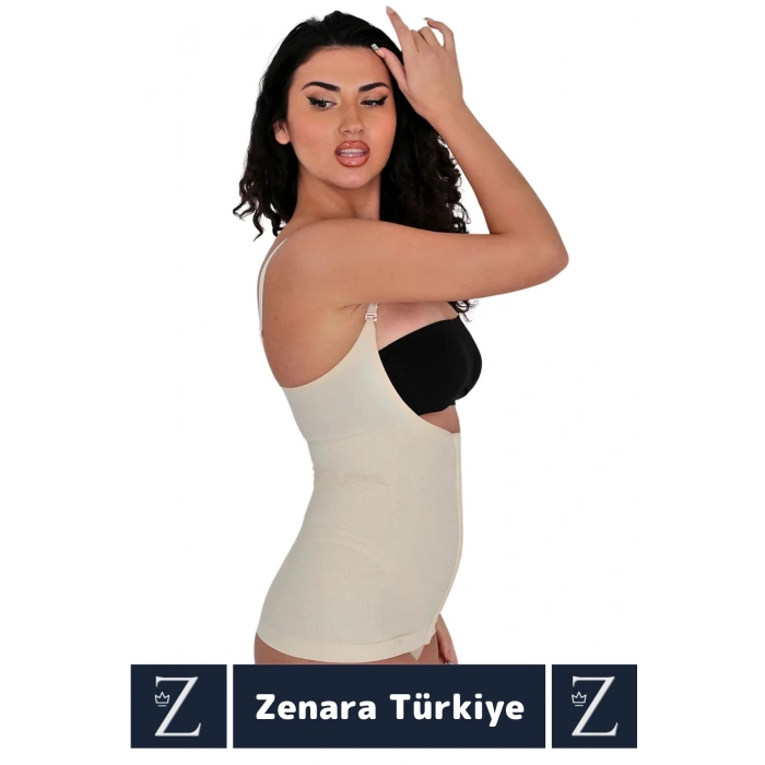Günldelik Vücut Şekillendiren Beden Küçülten Toparlayan Gögüs Altı Askılı Ağraflı Bel Korse