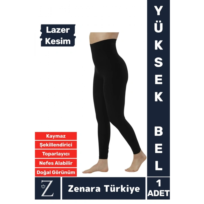 Günlük İç Göstermez Kaymaz Vücut Sıkılaştıran İncelten Toparlayan LAZER KESİM Yüksek Bel Tayt Korse