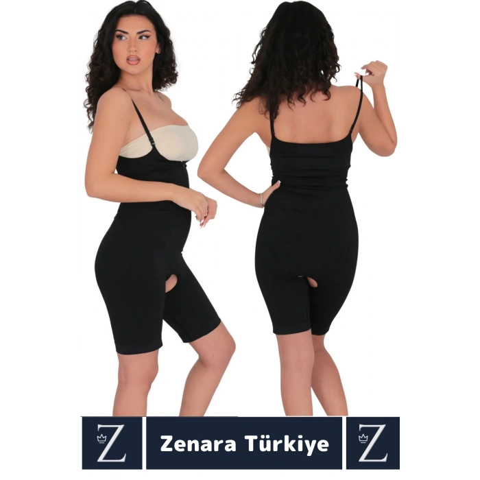 Günlük Vücut Şekillendiren Beden İncelten Toparlayan İhtiyaç Deliği Fermuarlı Ağraflı Tam Boy Korse