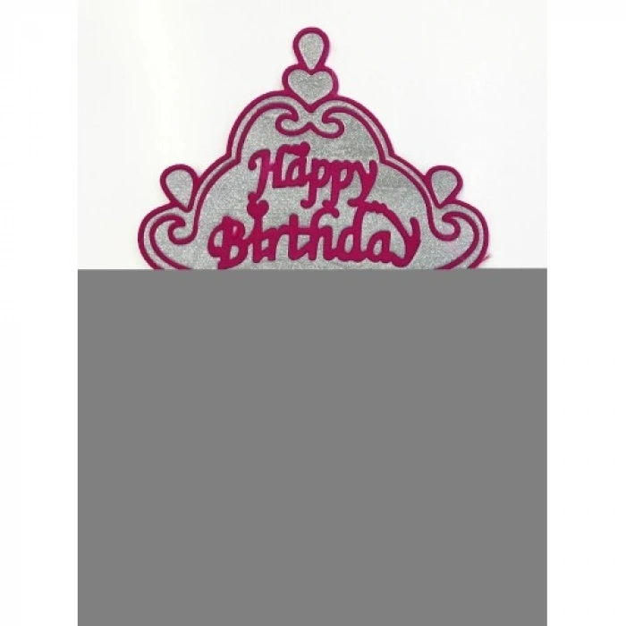 Happy Birthday Yazılı Neon Renk Taç 12 Adet