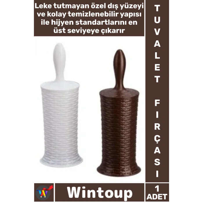 #Fırça Dekoratif Tasarım Dayanıklı Sert Plastik Kolay Temizlenen Hijyenik Şık Hasır Tuvalet Fırçası
