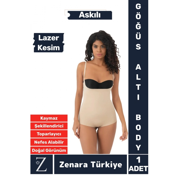 İç Göstermez Kaymaz Sıkılaştıran Şekillendiren Toparlayan LAZER KESİM Askılı Gögüs Altı Body Korse
