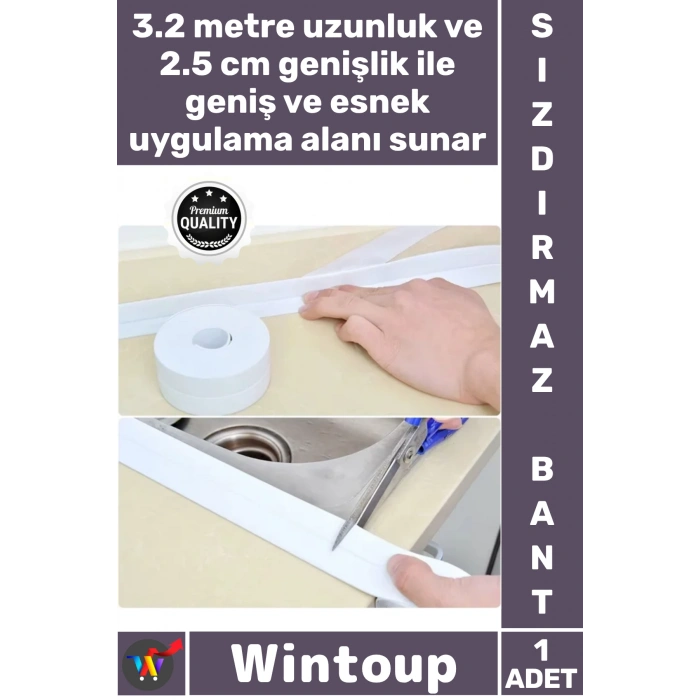 #Bant Mutfak Banyo Lavabo Küvet Kenar Bandı Su Geçirmez Yapışkanlı PVC İnce Su Sızdırmaz Kenar Bant