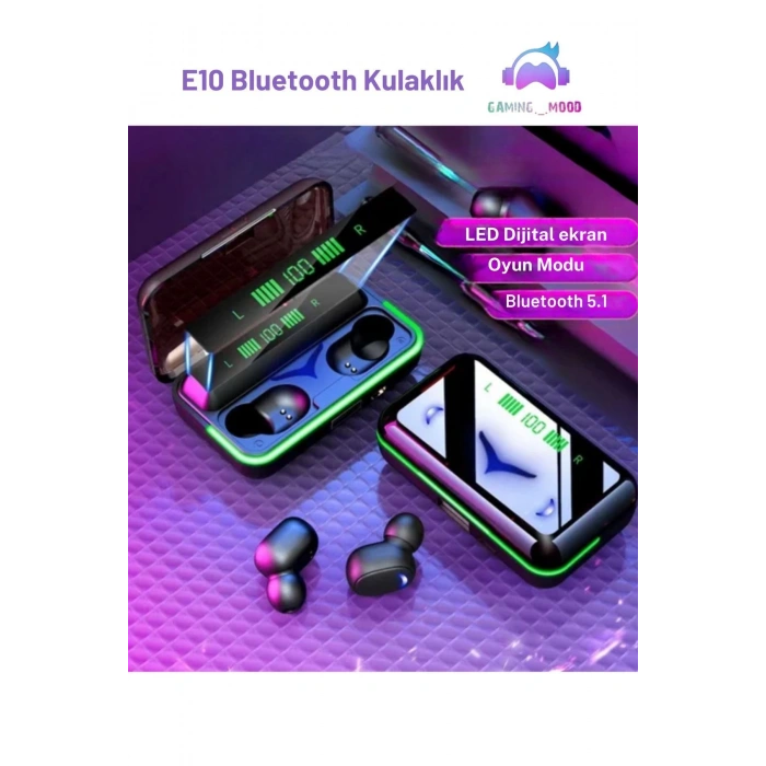 IPhone11 / Pro /Promax Uyumlu Bluetooth 5.1 Mikrofonlu Led Göstergeli Oyuncu Kulak İçi Kulaklık