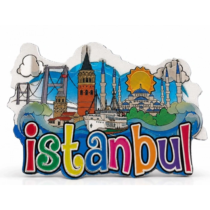 İstanbul Temalı Ahşap Buzdolapı Süsü Magnet Alk5940