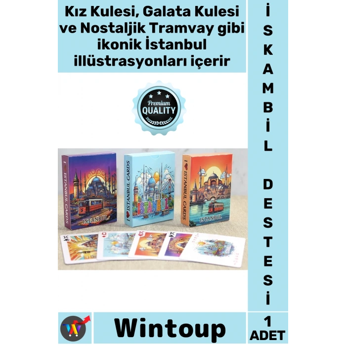 #OyunKartı Kız Kulesi Galata Kulesi Hediye Koleksiyon Kaliteli İstanbul Temalı İskambil Oyun Kartı