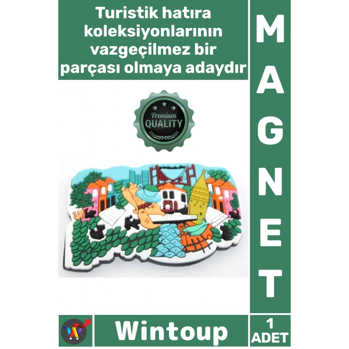#Magnet Hediyelik Buzdolabı Süsü Turistik Hatıra Eşyası Şık Dekoratif 7x10 Cm İstanbul Temalı Magnet