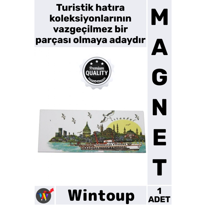 #Magnet Premium Hediyelik Dekoratif Buzdolabı Mıknatıslı Turistik Şık İstanbul Temalı Metal Magnet