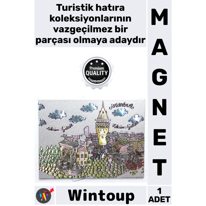 #Magnet Buzdolabı Süsü Turistik Hediyelik Eşya Anı Dekoratif Şık Hatıra İstanbul Temalı Metal Magnet
