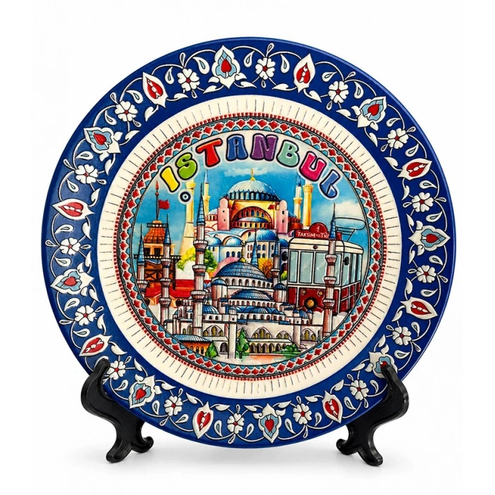İstanbul Temalı Porselen Dekoratif Tabak 20 Cm Alk5844